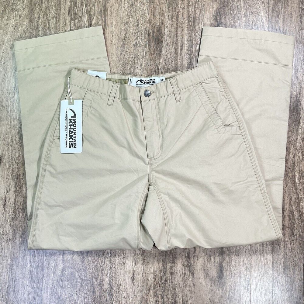 Mountain Khakis Pants Mens 32x30 Khaki Poplin Relaxed Outdoor Hiking Performance